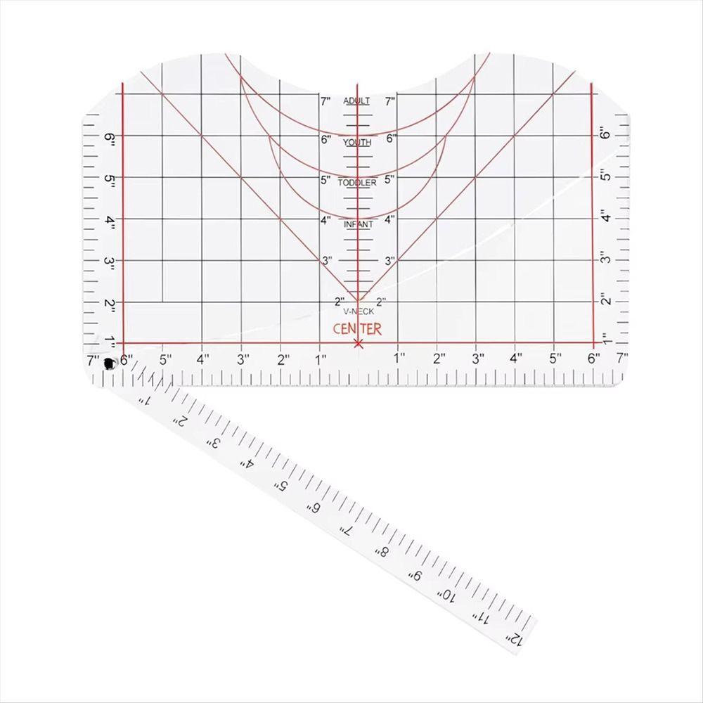 Инструмент для измерения размеров акриловых футболок. Универсальный инструмент для калибровки футболок. Линейка. Термопресс.