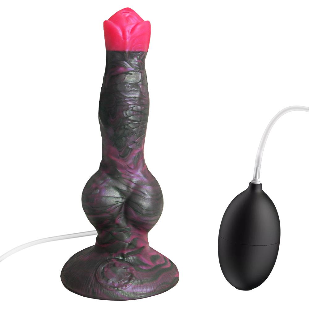 Большой собачий узел эякуляция дилдо с присоской спрей жидкость функция секс-игрушки для женщин/мужчин/пар фиолетовый силиконовый сквирт пенис