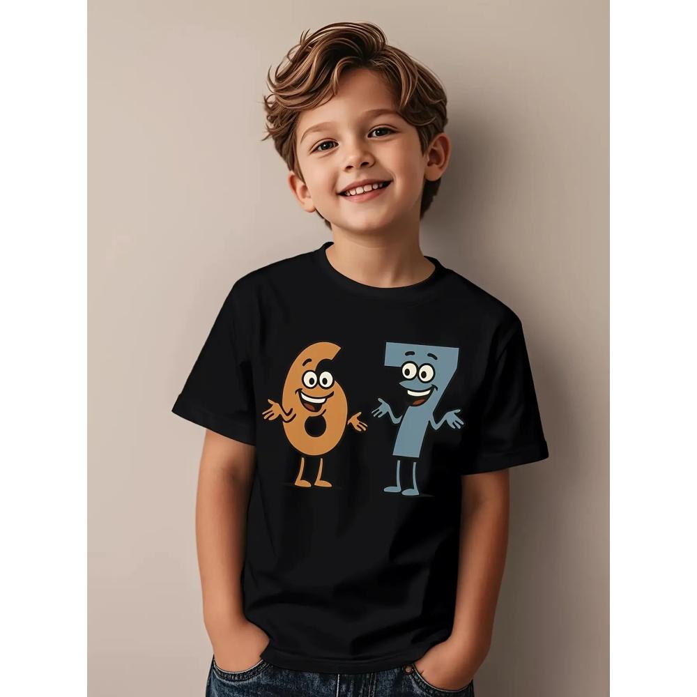 Italian Bad Math Joke T-shirt Fun Casual Short Sleeve Round Neck Top Summer Comfortable Children's T-shirt