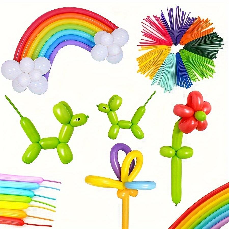 50/100/200pcs 10.24inch Colorful Long Latex Balloons With Balloon Pump DIY Manual class Magic Twisting Balloons ZSY