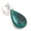 Malachite Gemstone Handmade 925 Sterling Silver Jewelry Pendant 2.09" Y3o05