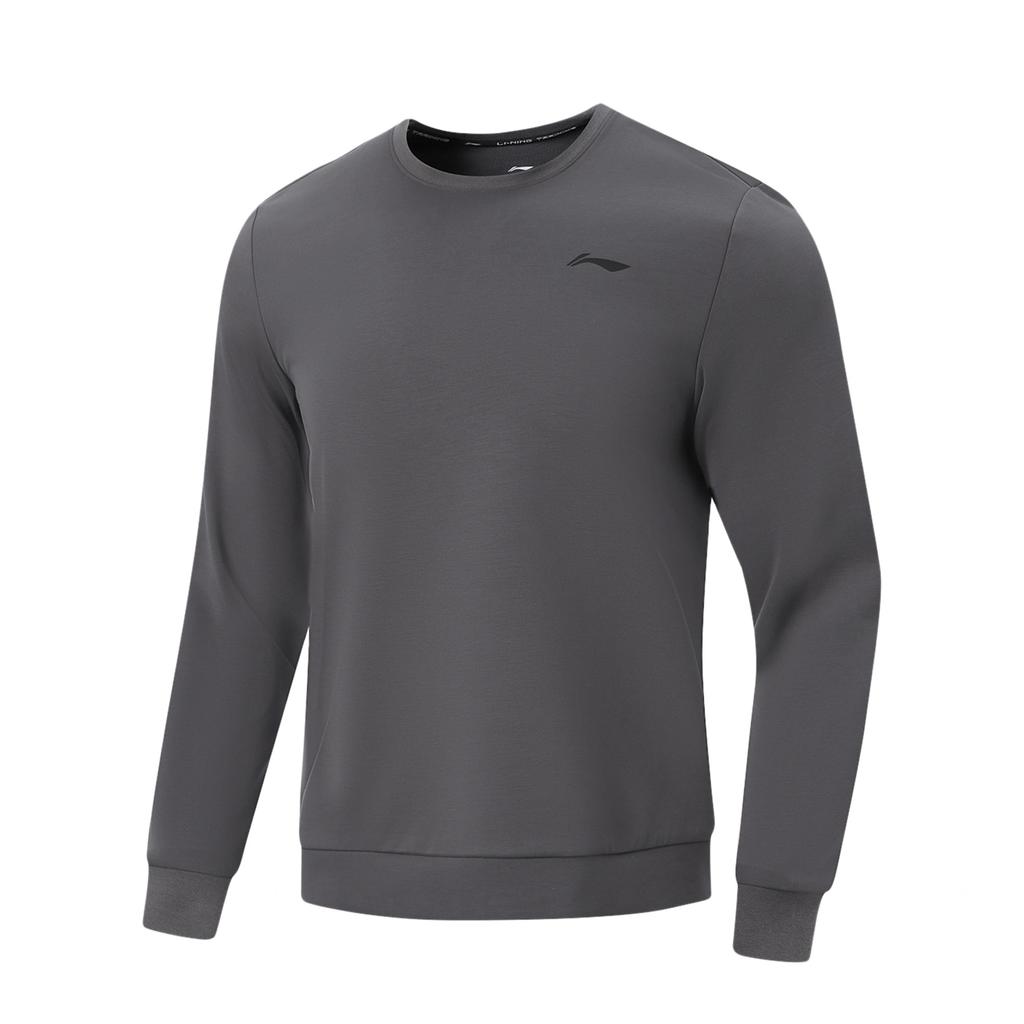 Men's Li-Ning Fitness Series Fitness Clothing Men's Meteorite Gray Crew Neck Moderate