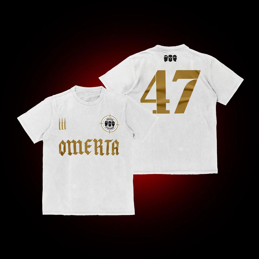 Omerta 47 Футболка с принтом фаната бокса из чистого хлопка Мужская свободная с круглым вырезом с коротким рукавом Удобная дышащая Женская мужская одежда