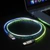 KEYSION PD 27W USB C кабель для передачи данных цветной светодиодный RGB свет градиент тип C к L быстрая зарядка провод для iPhone 14 13 12 11 Pro Max SE