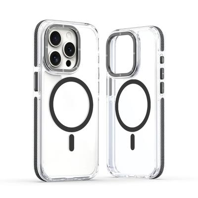 Роскошный ударопрочный прозрачный чехол Magsafe Wireless Charge для iPhone 15 14 13 12 Pro Max 14 15 Plus с магнитным прозрачным чехлом