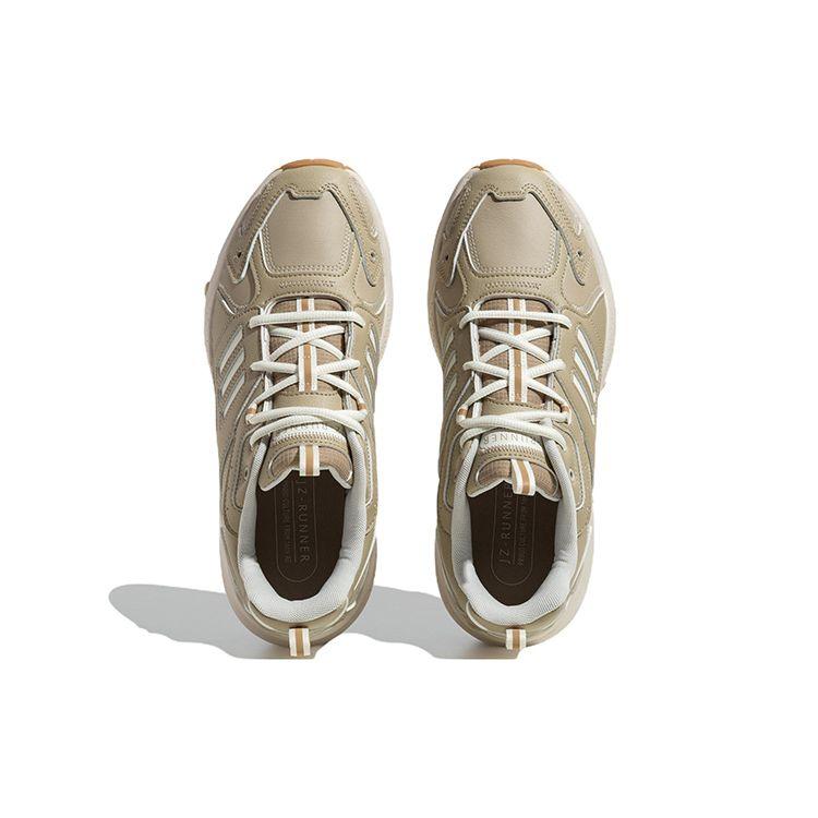 adidas Neo JZ Runner Ткань Кожа Замша Трендовые Универсальные Прочные Легкие Низкие Повседневные Кроссовки Унисекс Коричневый IG9433