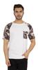 Inkmeso Raglan Short Sleeves T-Shirt For Men  S Loose Fit Printed Casual Tee W  Patch