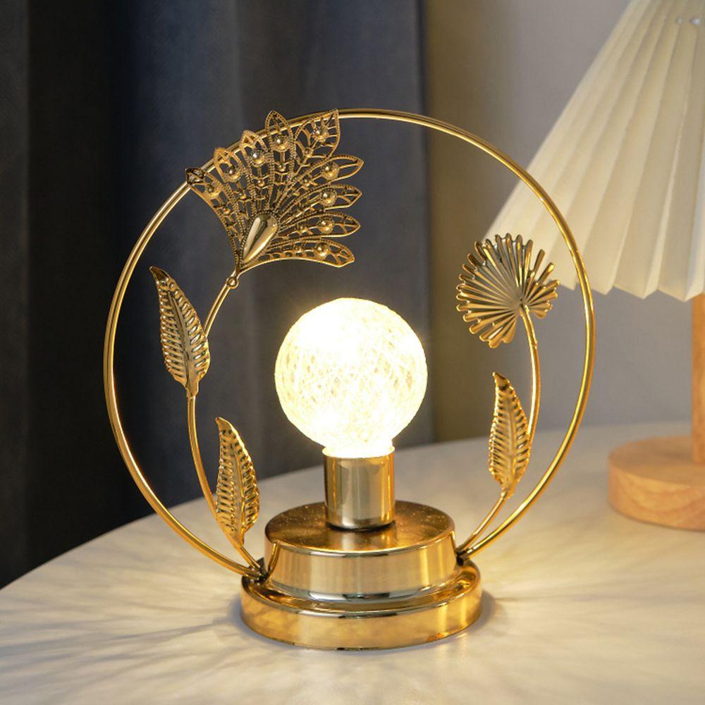 Iron Material Metal Table Lamp Hollow Out Decorative Light LED Night Light Gift Giving