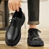 Autumn New Men's Business Waterproof Black Leather Shoes Chef Shoes Men's Korean Version Versatile Platform Work Shoes