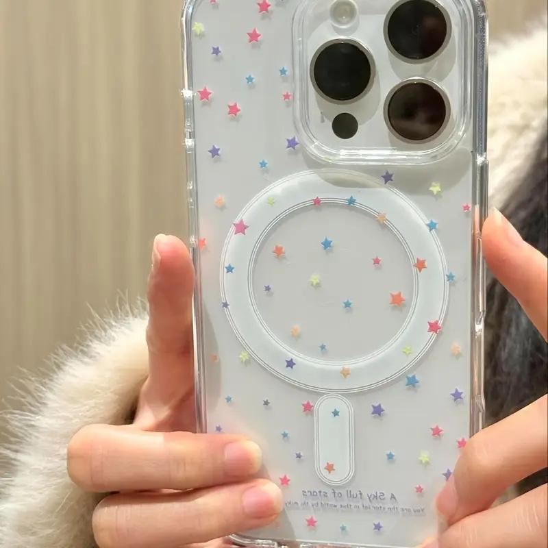 Чехол-книжка со звездочками, милый, креативный, магнитный, для iPhone 16 E 15 14 13 12 11 Pro Max X XR XSMax SE2 7 8 Plus