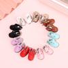 1 Pair 2.8*1.2cm Multicolor PU Leather Play House Change Clothes Game Doll Shoes Dolls Accessories