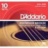 Cordes Acoustiques - D'Addario - EJ17-10P - Medium - Phosphore Bronze - 10 Jeux