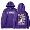 Autumn and winter new American high street Taylor couple with the same spoof character letter graffiti hooded sweater