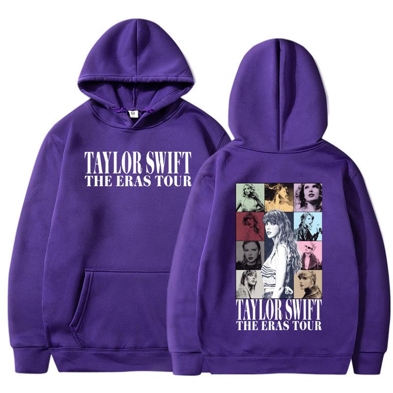 Autumn and winter new American high street Taylor couple with the same spoof character letter graffiti hooded sweater