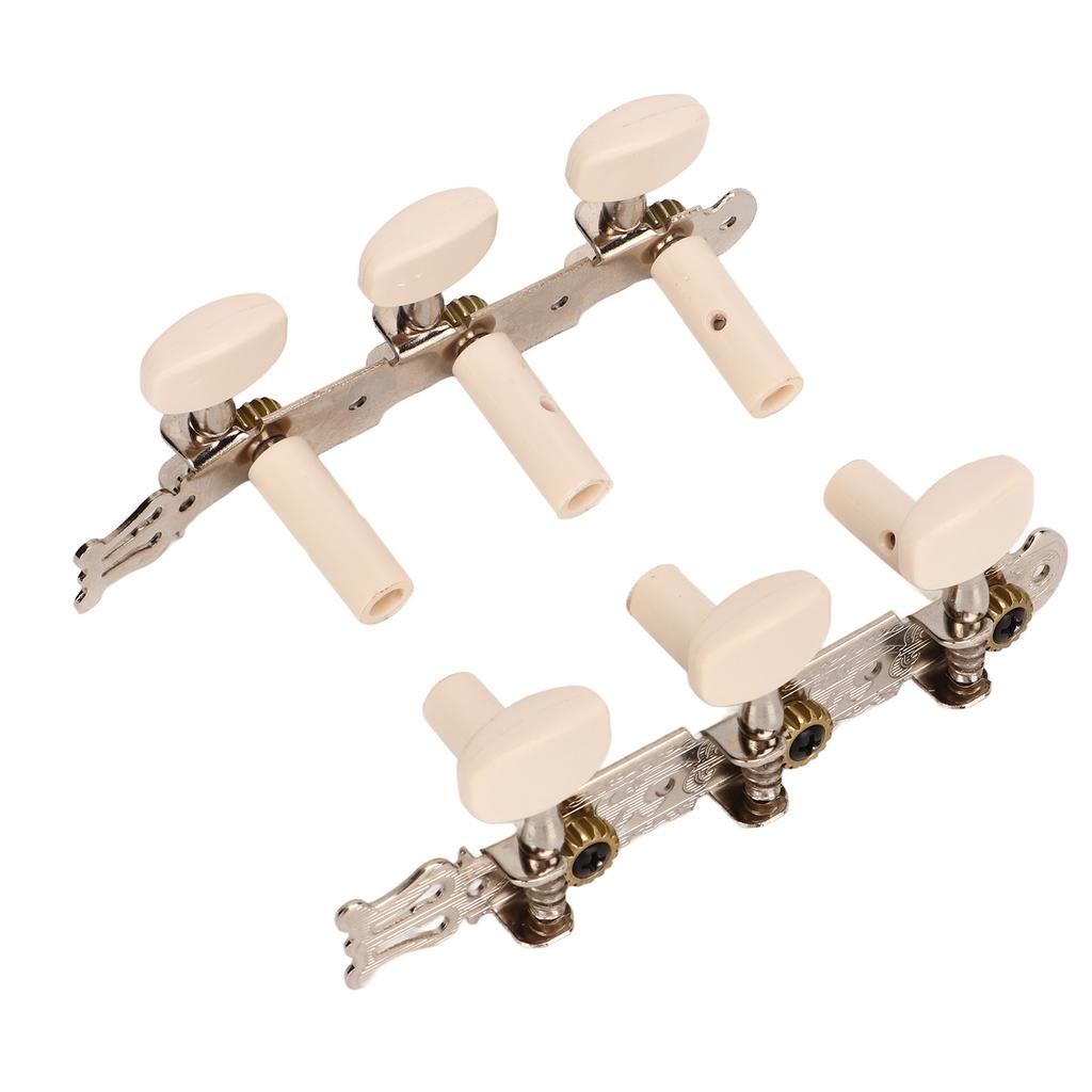 2Pcs Guitar Tuning Pegs String Machine Heads Tuner Keys for Classical Guitars Round White