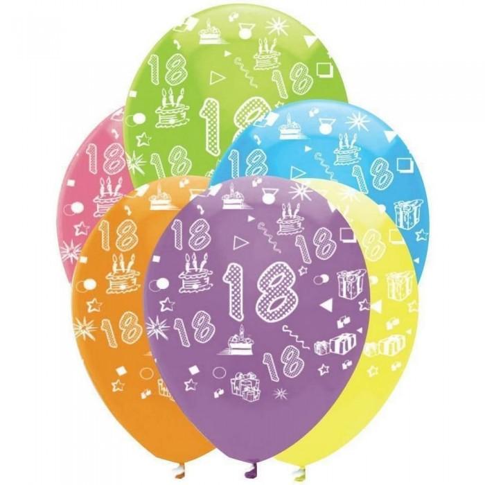 Creative Party Латексные шары 18th (Упаковка из 6 шт.)
