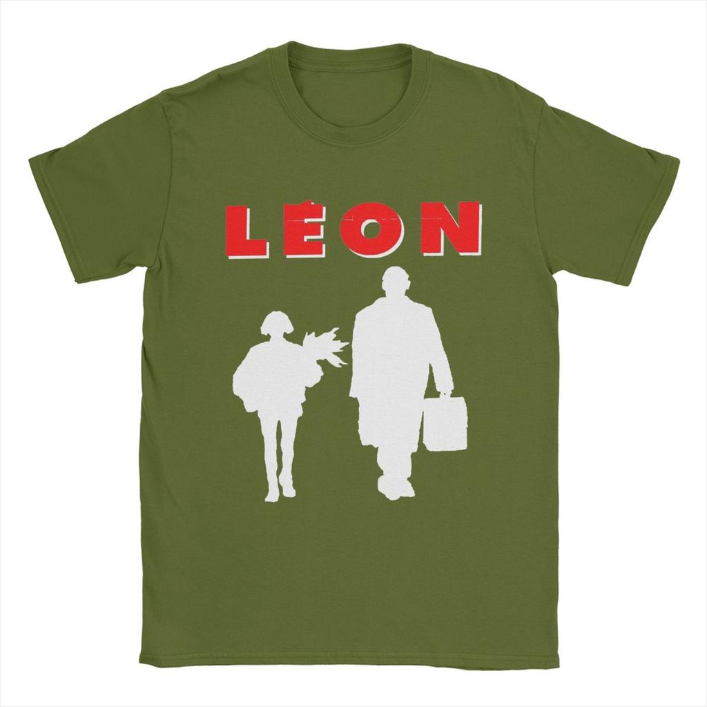 Humor Leon The Professional T-Shirt Men Crew Neck Pure Cotton T Shirts Movie Short Sleeve Tee Shirt Gift Idea Tops