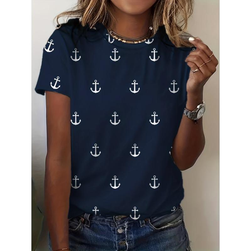 Летние женские элегантные футболки с короткими рукавами в стиле Харадзюку с принтом перевернутого крючка для поездок на работу