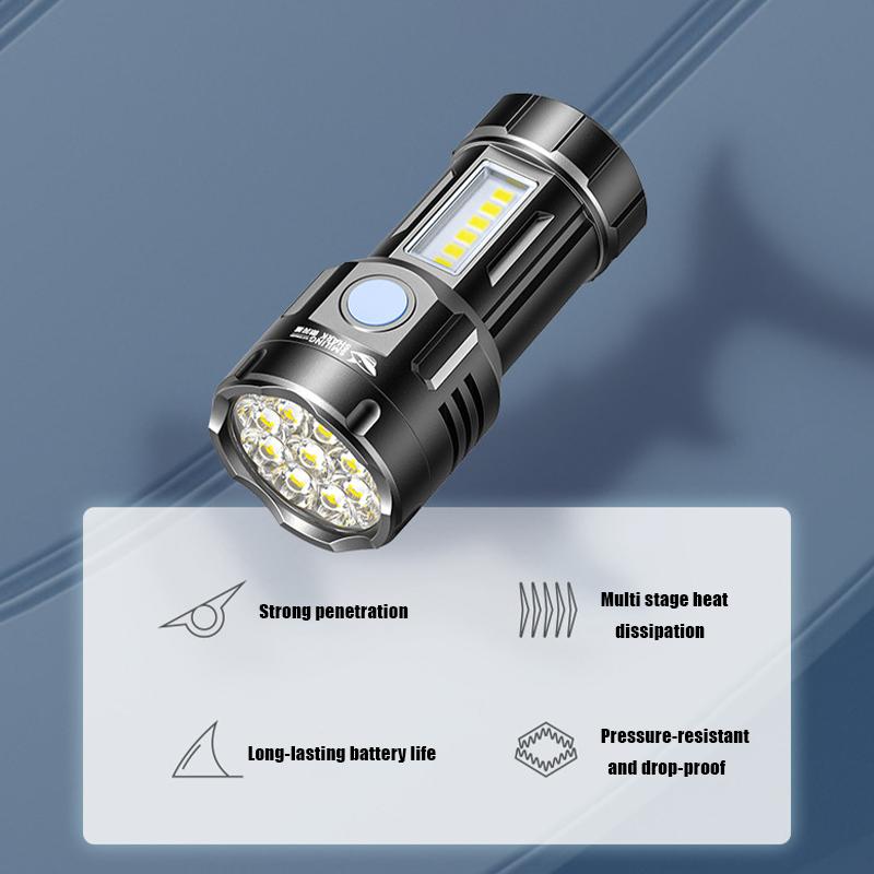 Outdoor Multi-Function Strong Light Flashlight Keychain Mini Flashlight Magnetic Flashlight