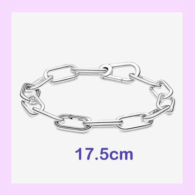 925 стерлингового серебра New Me кольцо бусина круглый соединитель шарм двойной Fit Me звено цепи жемчуг браслет ювелирные изделия