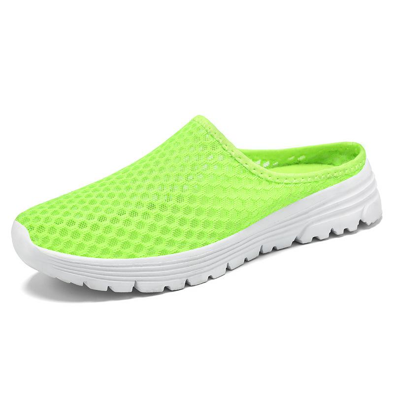 Повседневные шлепанцы для мужчин и женщин, летняя удобная пляжная обувь, уличные дышащие кроссовки из сетки с отверстиями
