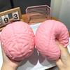 1/2Pcs Giant Simulation Brain Squeeze Toy Stress Relief Pink Brain Sensory Toy Decompression Slow Rising Realistic Brain Fidget Toy
