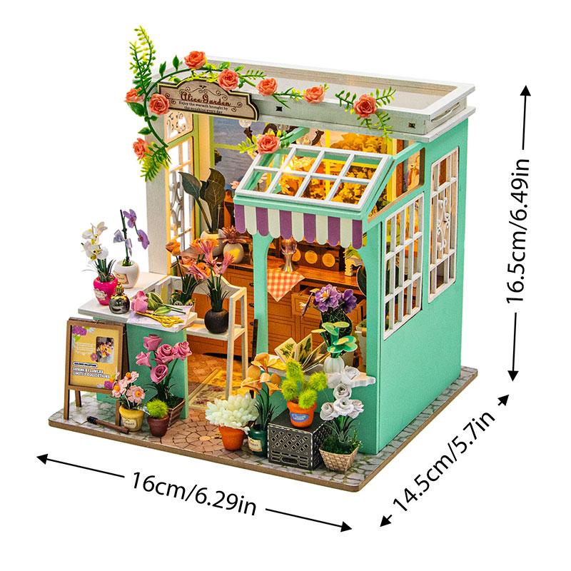 DIY Wooden Miniature Building Kits 3D Puzzles Castle Casa Doll Houses With Furniture Lights Dollhouses For Friends Birthday Gift