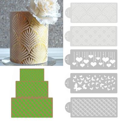 1 шт. Инструмент Трафареты для бордюра торта Узор пшеничного колоска Пластиковое кружево Шаблон трафарета для торта KTY