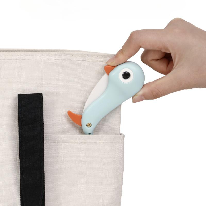 Penguin Creative Cartoon Ceramic Knife Folding Knife Fruit Knife Kitchen Knife Portable Small Knife Peeling Knife