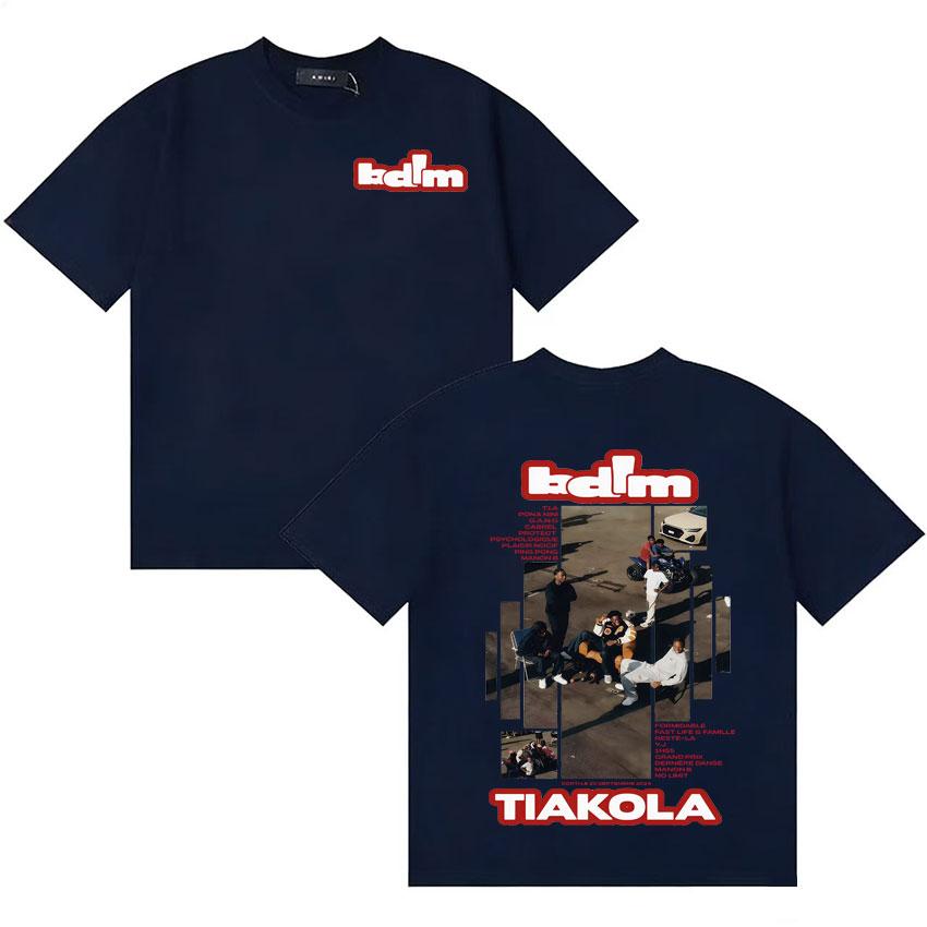 Rapper TIAKOLA Bdim Tour Merch T Shirt Oversized Unisexs Fashion Short Sleeve Tshirt Vintage ONeck Loose Tee Clothing Teenagers