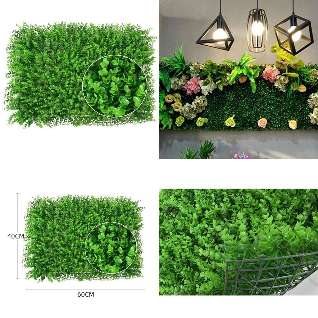 Пышные искусственные растения эвкалипта 60*40 см, зеленая стена, изгородь из зелени, декор из листвы для потрясающих уличных пространств