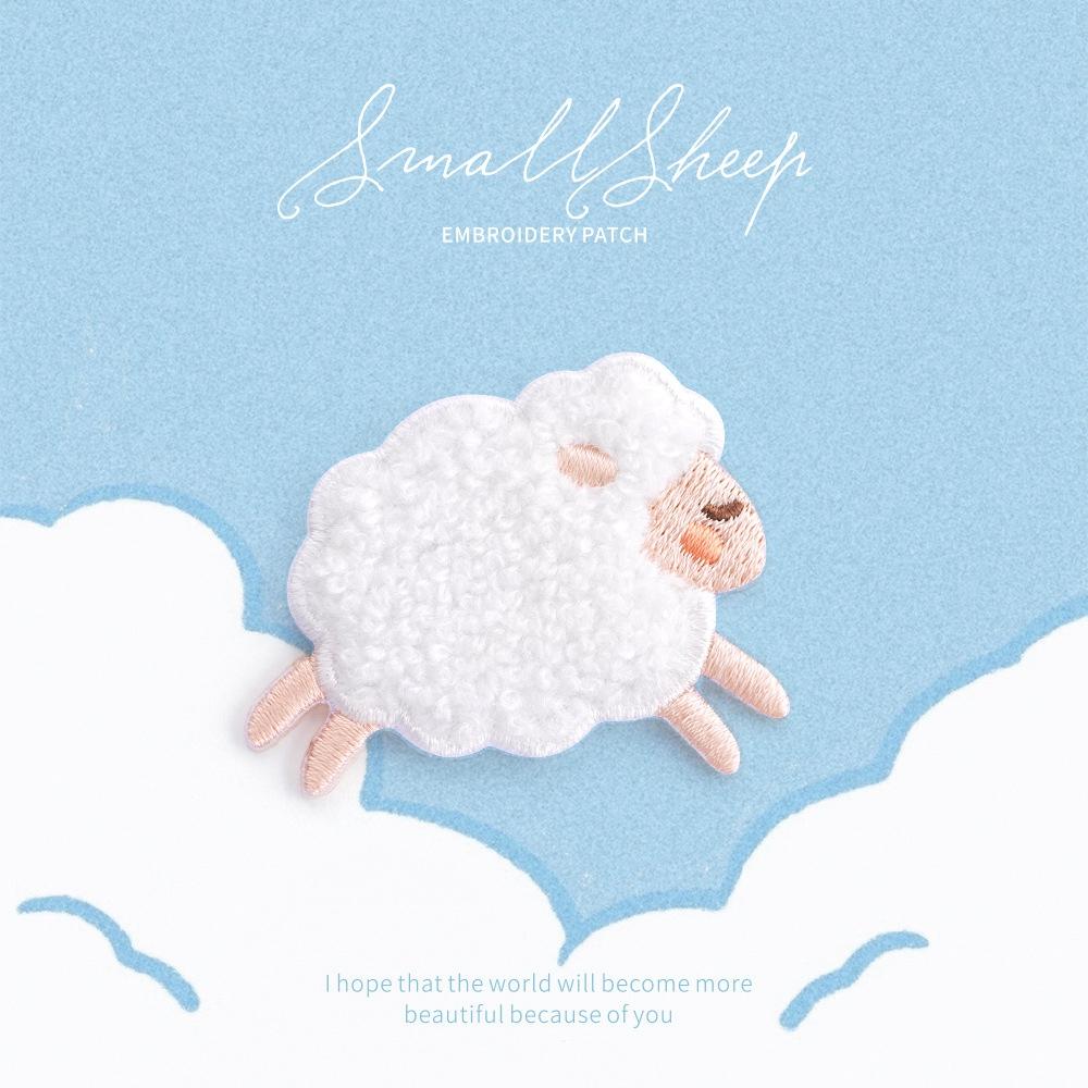 Sheep Plush Stripes Bear For Baby Sew On Applique Badges Iron On Patches Stickers On Clothes