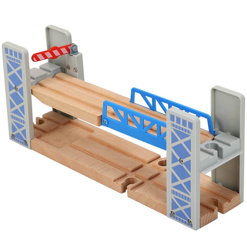 Wooden Thomas Train Track Bridge & Accessories Set - Educational Toy with Double Layer Fence