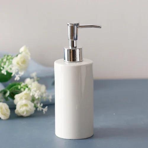 Аксессуары для ванной комнаты Простая керамическая бутылка для лосьона Креативная упаковка моющего средства Бутылка для дезинфекции рук Дозатор для мыла