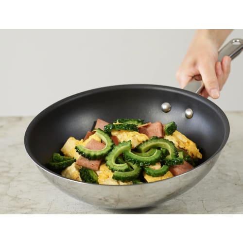 MEYER Maxim SS Deep Frying Pan with Glass Lid, 26cm, and Steaming Rack