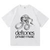 Приватный плейлист с музыкой Футболки Deftones Рок-группа Принты Футболки Хлопок Свободный Короткий рукав Футболка Мужская Женская Унисекс Уличная одежда