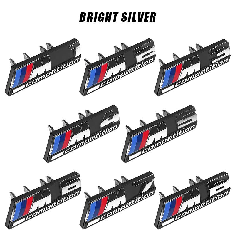 OKZA7 ABS Car Styling Front Grille Emblem M1 M2 M3 M4 M5 M6 M7 M8 X1 X2 X3 X4 X5 X6 X7 Logo Sticker For BMW M Competition Accessories