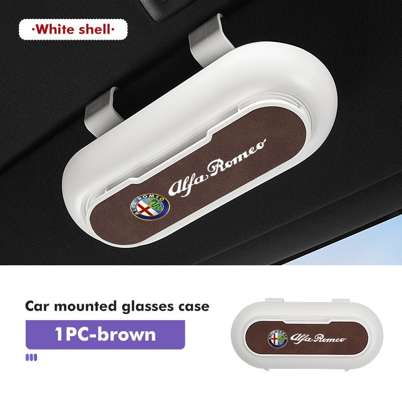 Car Sun Visor Sunglasses Box Storage Case Organize Boxs For Alfa Romeo 159 Giulietta Giulia 147 Mito 156 159 166 GT Stelvio def789