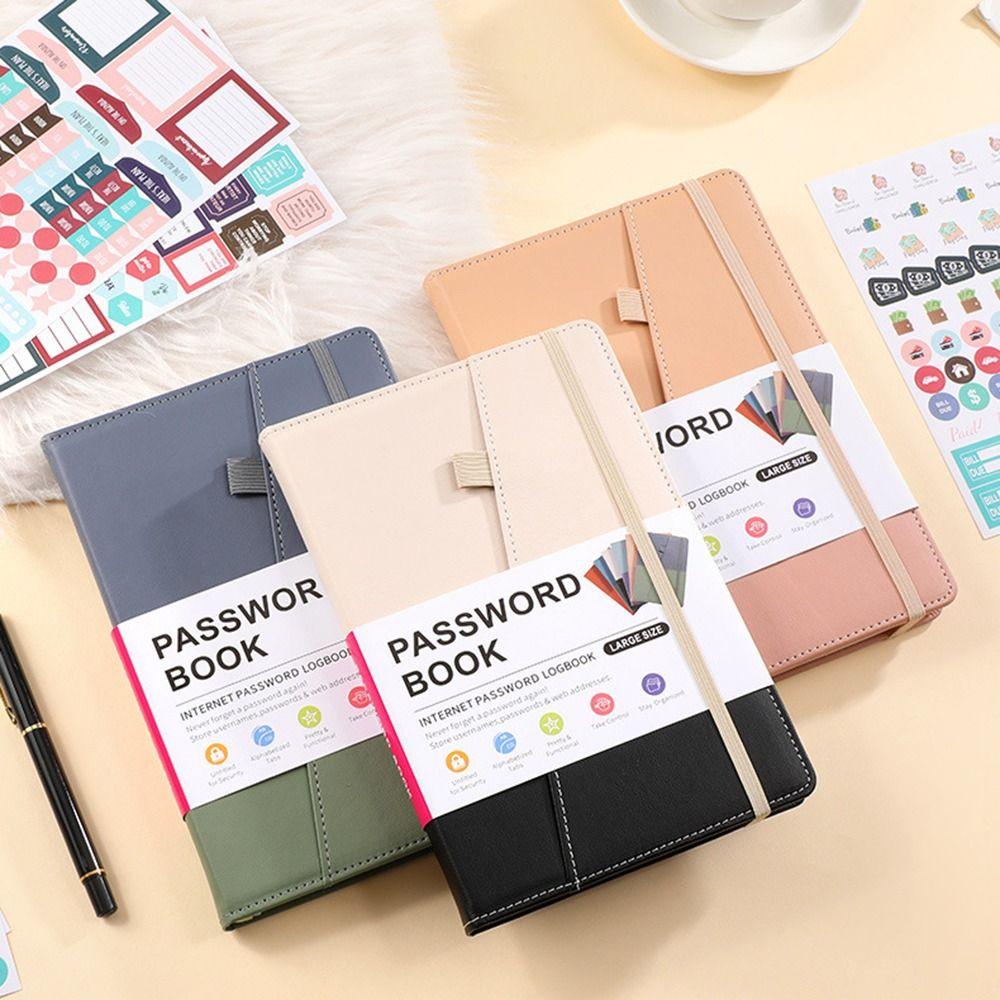 Адрес веб-сайта A5 Пароль Книга с алфавитными вкладками Твердый переплет Блокнот для паролей