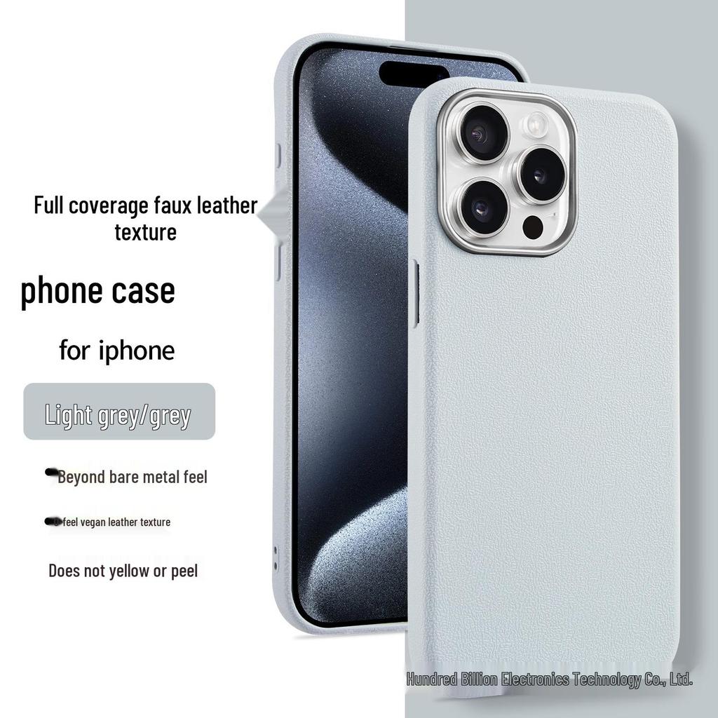 Чехол-подставка с текстурой кожи для iPhone 15 Pro Max с большим отверстием для Apple 16