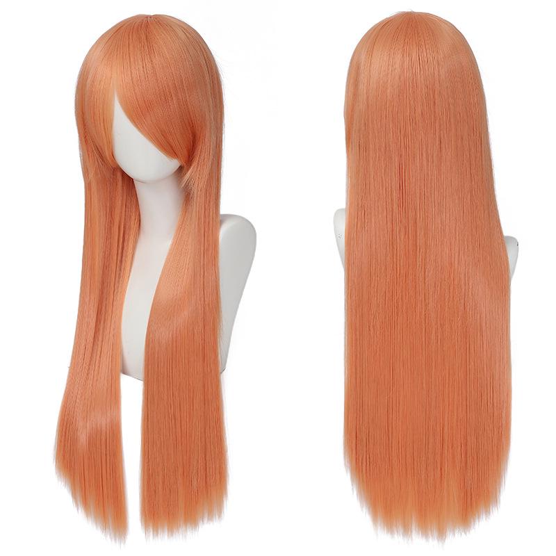 Colorful 80cm Long Straight Cosplay Wig for Anime & Historical Costumes