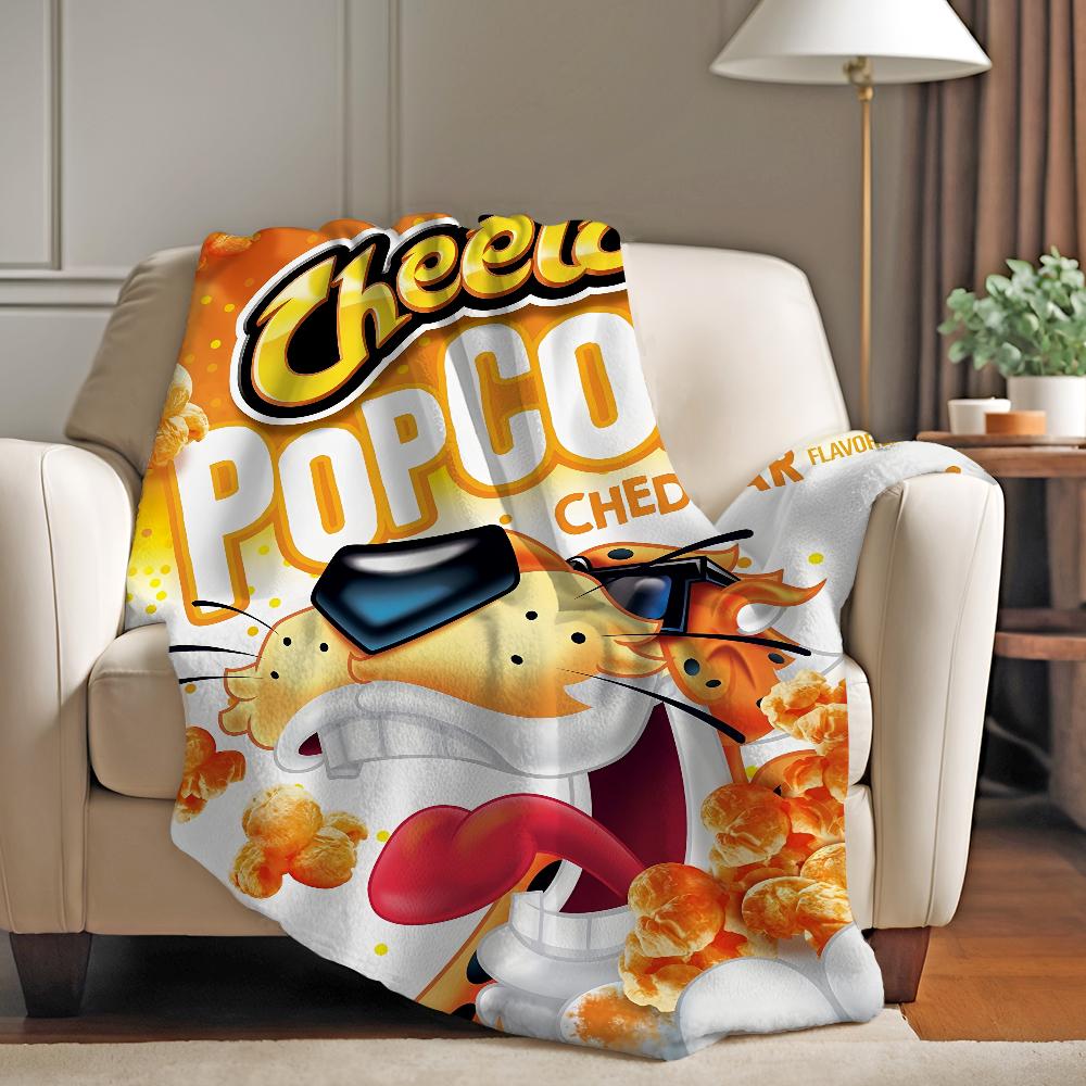 Вкусная еда C Cheetos S Плед Мягкий и приятный для кожи Для дивана кровати Дневного сна Покрывало Всесезонное Одеяло