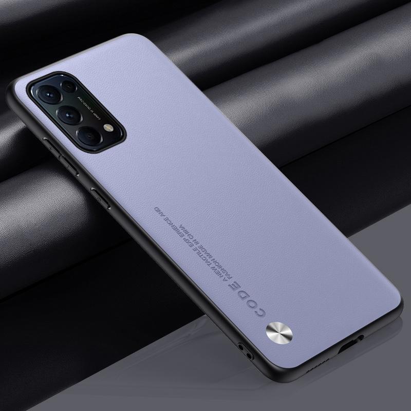 Роскошный чехол из искусственной кожи для OPPO Reno 5 5G Reno5 4G Задняя крышка Матовая силиконовая защита Чехол для телефона для OPPO Find X3 Lite X3Lite