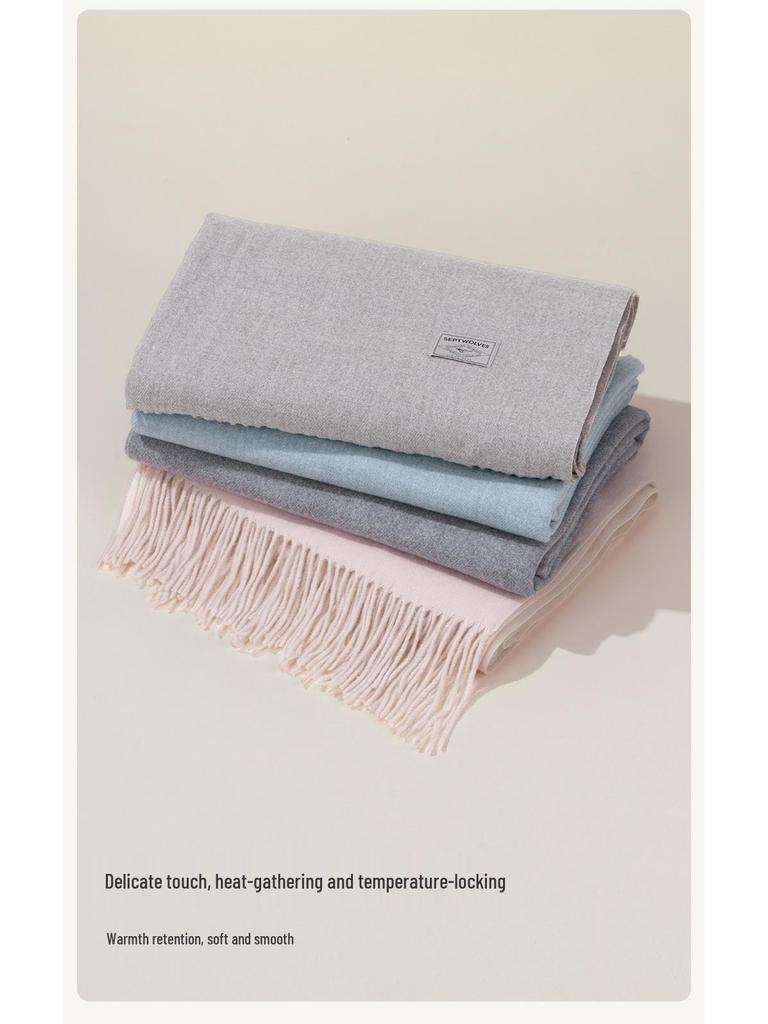 Universal Medium-Long Plaid Scarf: Stylish High-End Imitation Cashmere Neck Warmer for Men and Women