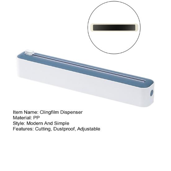 Диспенсер для пищевой пленки с резаком-слайдером 2-в-1, держатель для пластиковой пленки и фольги для кухни, инновационный резак и диспенсер для пищевой пленки для домашнего ресторана