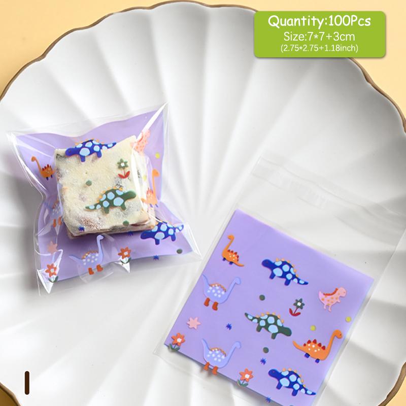 100 шт./лот 2,75" X 2,75" подарочные пакеты из полипропилена для торта, пластиковые пакеты для упаковки конфет, печенья, бисквитов, принадлежности для свадебной вечеринки
