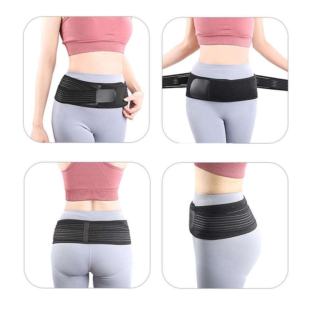 Adjustable Sacroiliac Support Belt Breathable Pelvic Stabilization Wrap Band Lower Back Compression Belt for Women Men