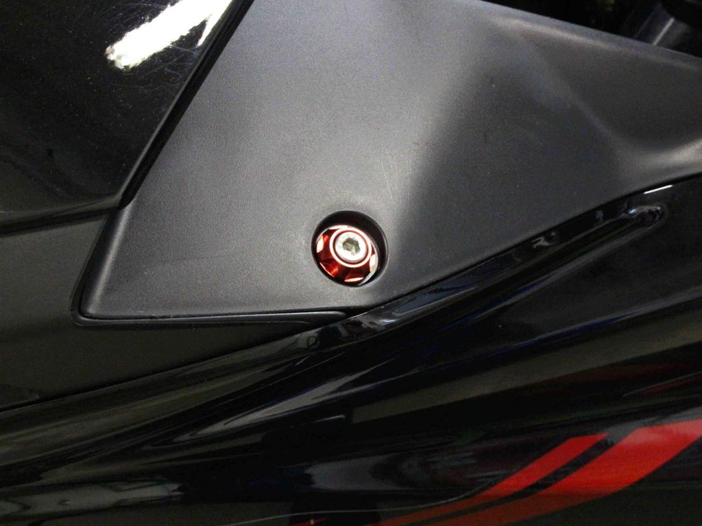 POSH 004285-02 Motorcycle Equipment NASA Type Cap Holder for M5 Cap Bolts, Red