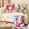 U-Umamusume Cushion Cover Soft Short Plush Pillow Cover Smooth Cozy Texture Aesthetic Cushion Case Home Decor