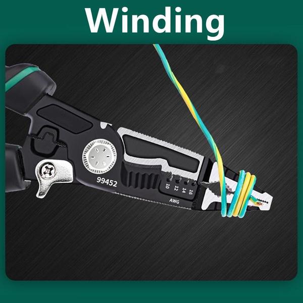 9-in-1 Wire Stripping Pliers Household Wire Pliers Broken Wire Peeling Pliers Professional Labor-saving Pliers Electrician Pliers
